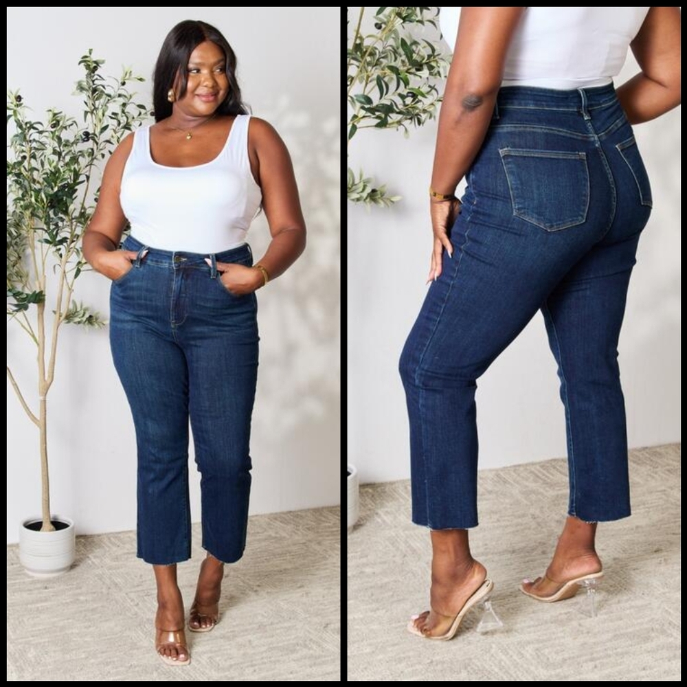 NWT Bayeas High Rise Straight Raw Hem Jeans